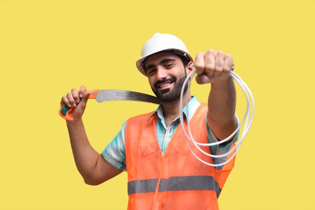 A man holding a knife